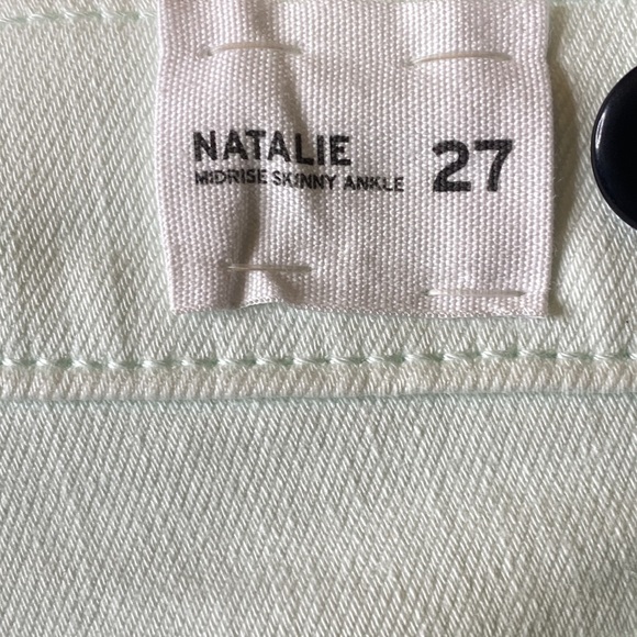 Hudson Natalie Mid-rise Skinny Ankle Mint Green Jeans Size 27 - Picture 7 of 8
